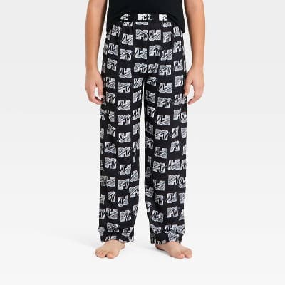 Boys' MTV Pajama Pants - Black XL