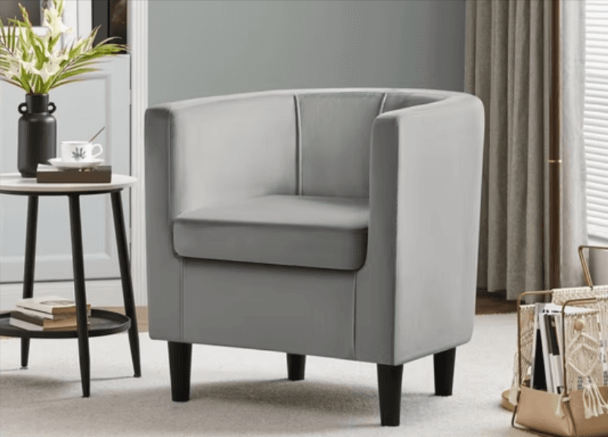 Alden Design Contemporary Barrel Accent Chair Walmart