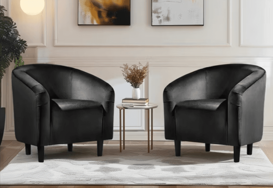 2-Pack Renwick Modern Upholstered Accent Chair Walmart