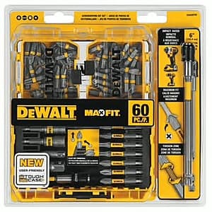 60-Piece DeWALT Screwdriver Bit Set for DIY Projects