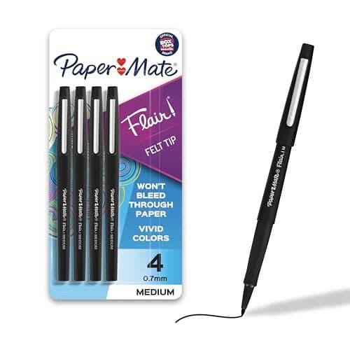 Paper Mate Flair Felt Tip Pens - Pack of 4