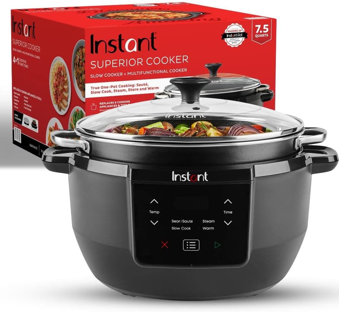 Instant Pot 7.5QT Multicooker: Slow Cook, Sauté, Steam, Warm