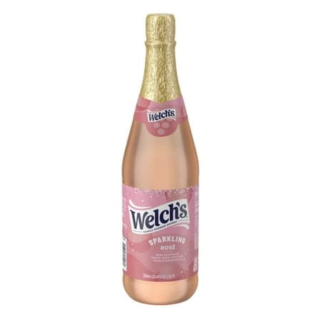 Welch's Non-Alcoholic Sparkling Ros&eacute; Grape Juice Cocktail, 25.4 fl oz Bottle