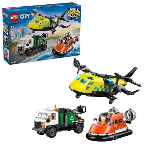 LEGO City: Mix & Match Airplane, Service Truck & Hovercraft Remix Building Set Amazon