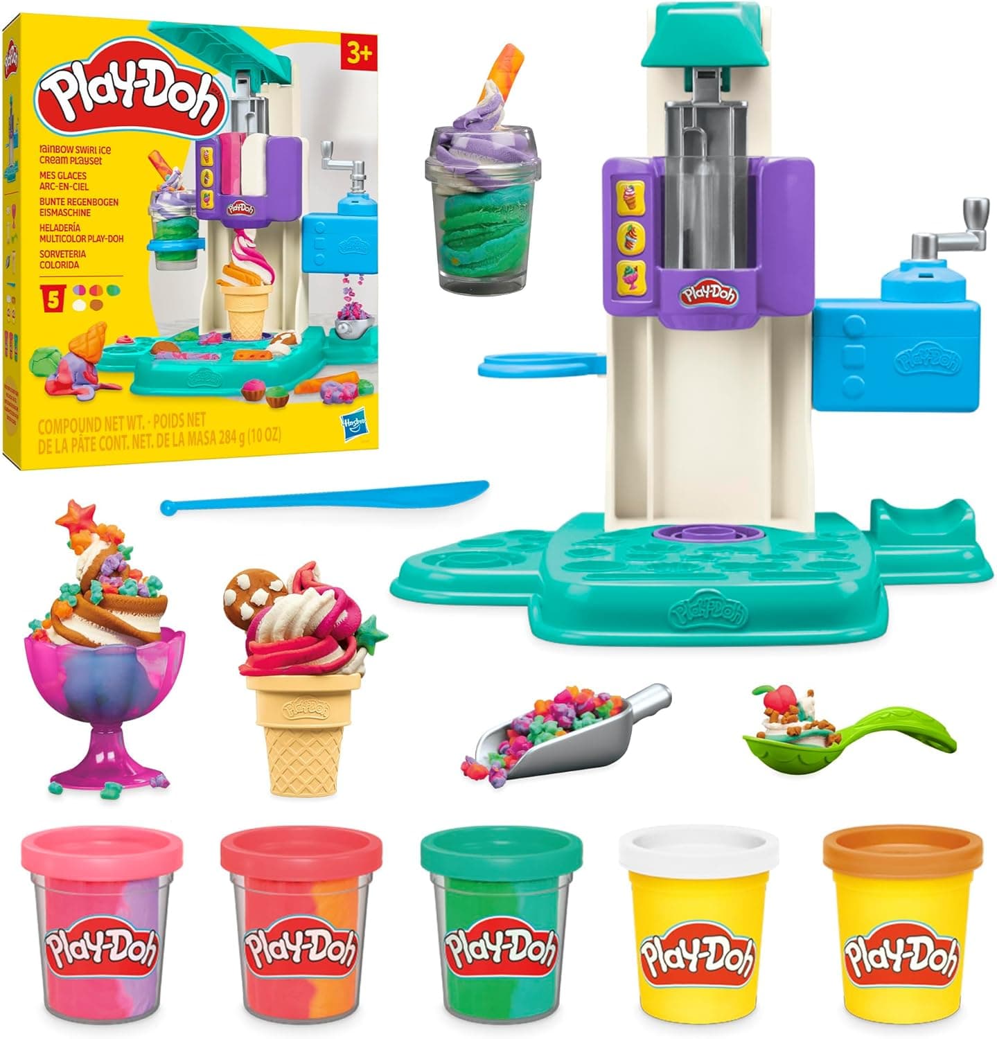 Colorful Play-Doh Ice Cream Playset with Accessories