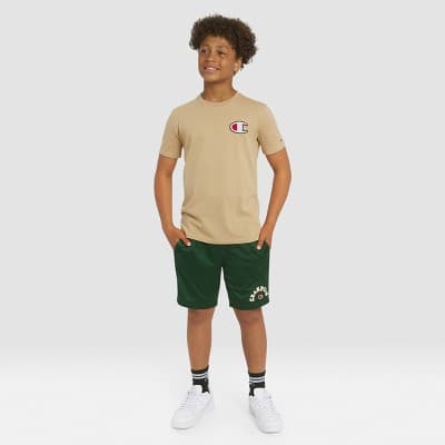 Champion Kids' Graphic T-Shirt - Khaki S