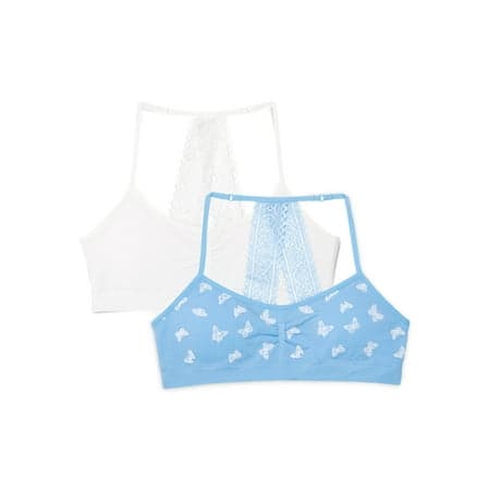 Wonder Nation Girls Seamless Bra, 2-Pack, Sizes XS-2XL