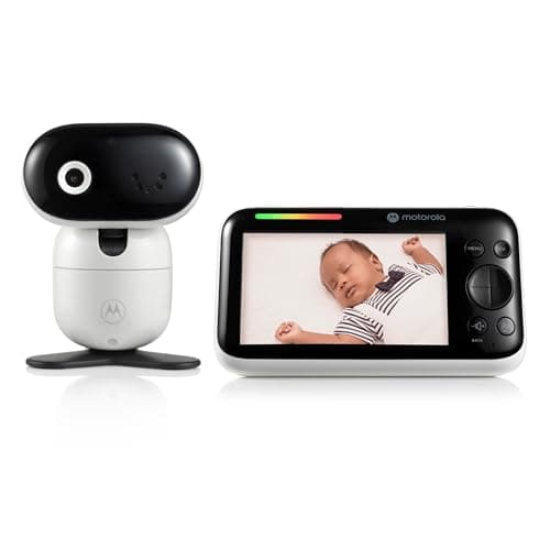 Motorola Nursery Video Baby Monitor with Camera, 5" Screen HD PIP1610, No WiFi, Wall Mount, Long Range, 2-Way Audio, Temperature Sensor, Motorized, Lullabies