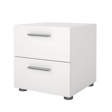 Tvilum Loft 2 Drawer Bedroom Nightstand for Adults, White