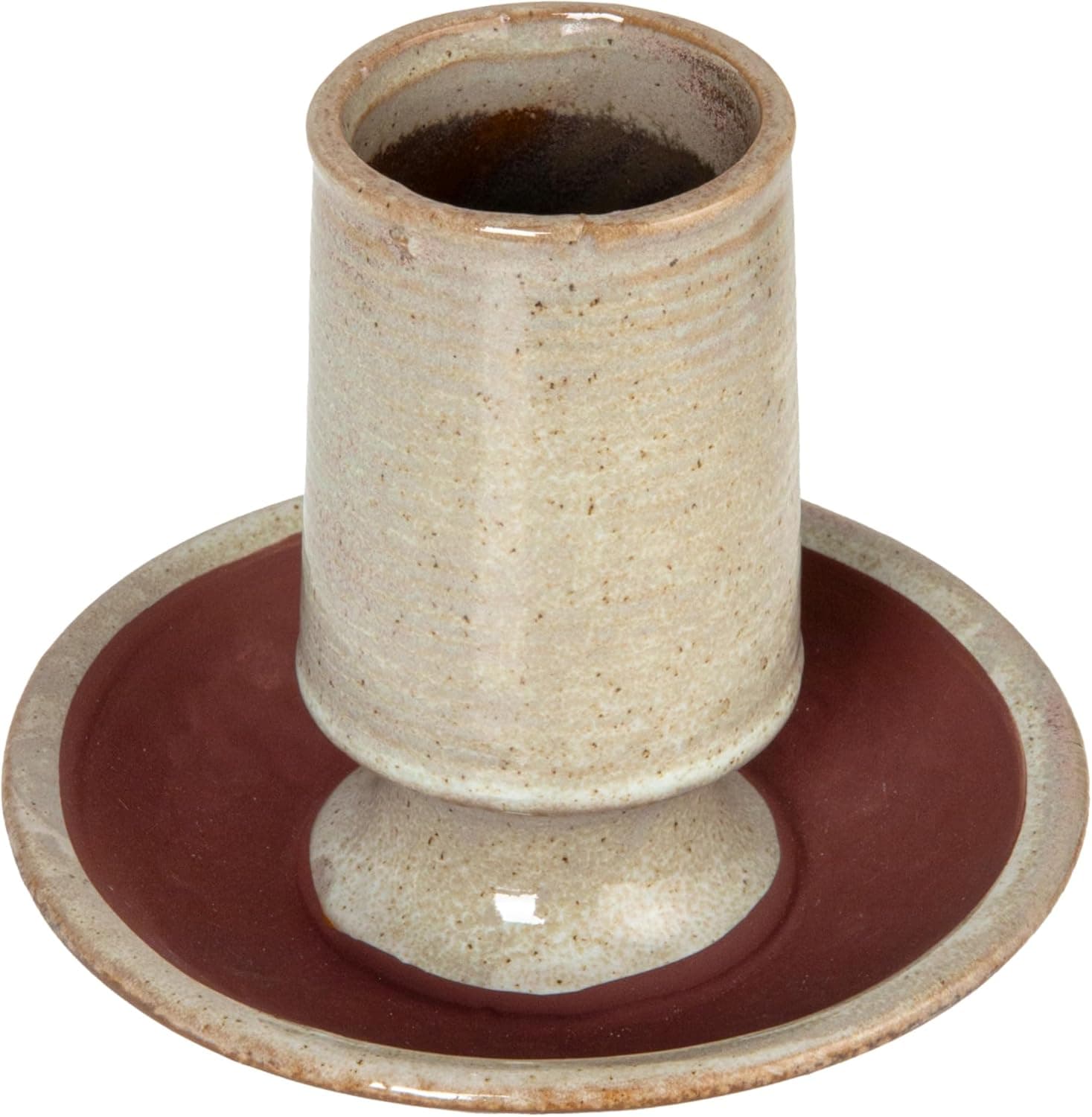 Unique Stoneware Match Holder - Reactive Glaze, One-of-a-Kind
