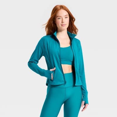 Women's Dynamic Flex Full Zip Jacket - All In Motion™ Teal Blue XS