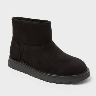 Women’s May Microsuede Boots with Memory Foam Insole - Universal Thread™ Black 7
