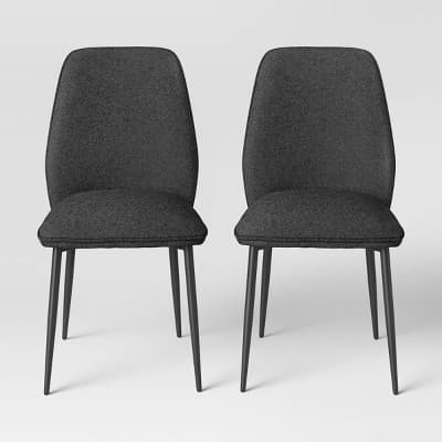 2pk Candelaria Upholstered Dining Chairs Dark Gray - Project 62™
