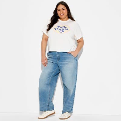 Women's Polly Pocket Short Sleeve Graphic T-shirt - White 1X