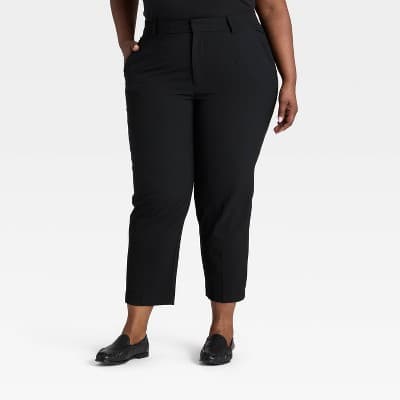 Women's Tapered Ankle Pants - A New Day™ Black 26