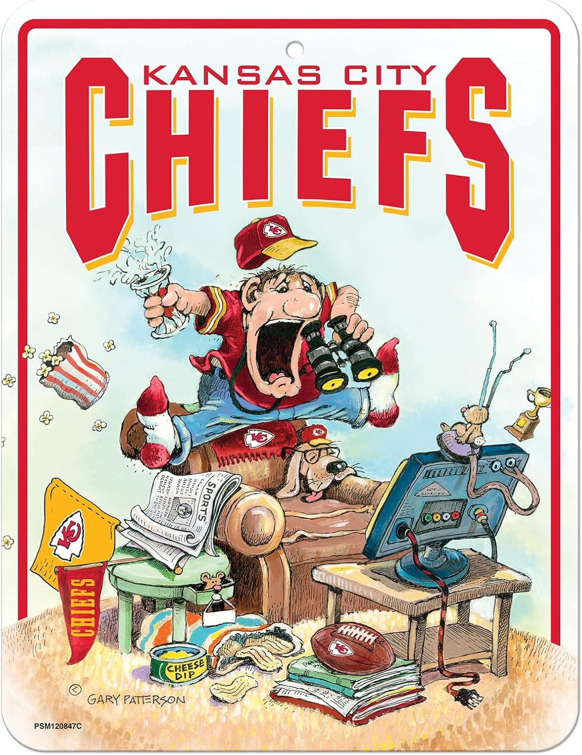 NFL Kansas City Chiefs Parking Sign for Home Decor
