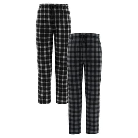 Fruit of the Loom Men's Plaid Fleece Pajama Pant 2-Pack, Sizes S-5XL