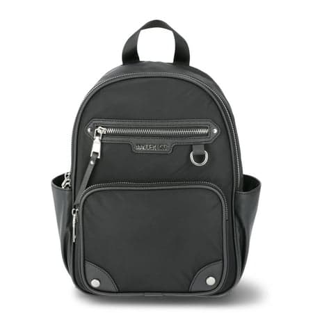 Madden NYC Women's Dome Pocket Backpack with Pouch, Black