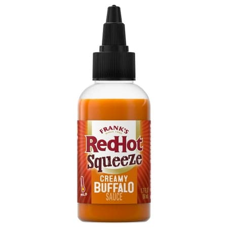 Frank's RedHot Creamy Buffalo Mini Squeeze Hot Sauce, 1.7 fl oz Bottle