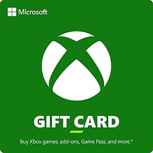 Save on $50 Xbox Gift Card with Email Delivery