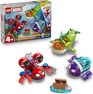 LEGO Marvel Spidey and His Amazing Friends Spidey: Underwater Vehicles Building Toy for Kids - Super Hero Pretend Play Set for Preschool Boys & Girls, Ages 4+ - Gift Idea for Birthdays - 11207