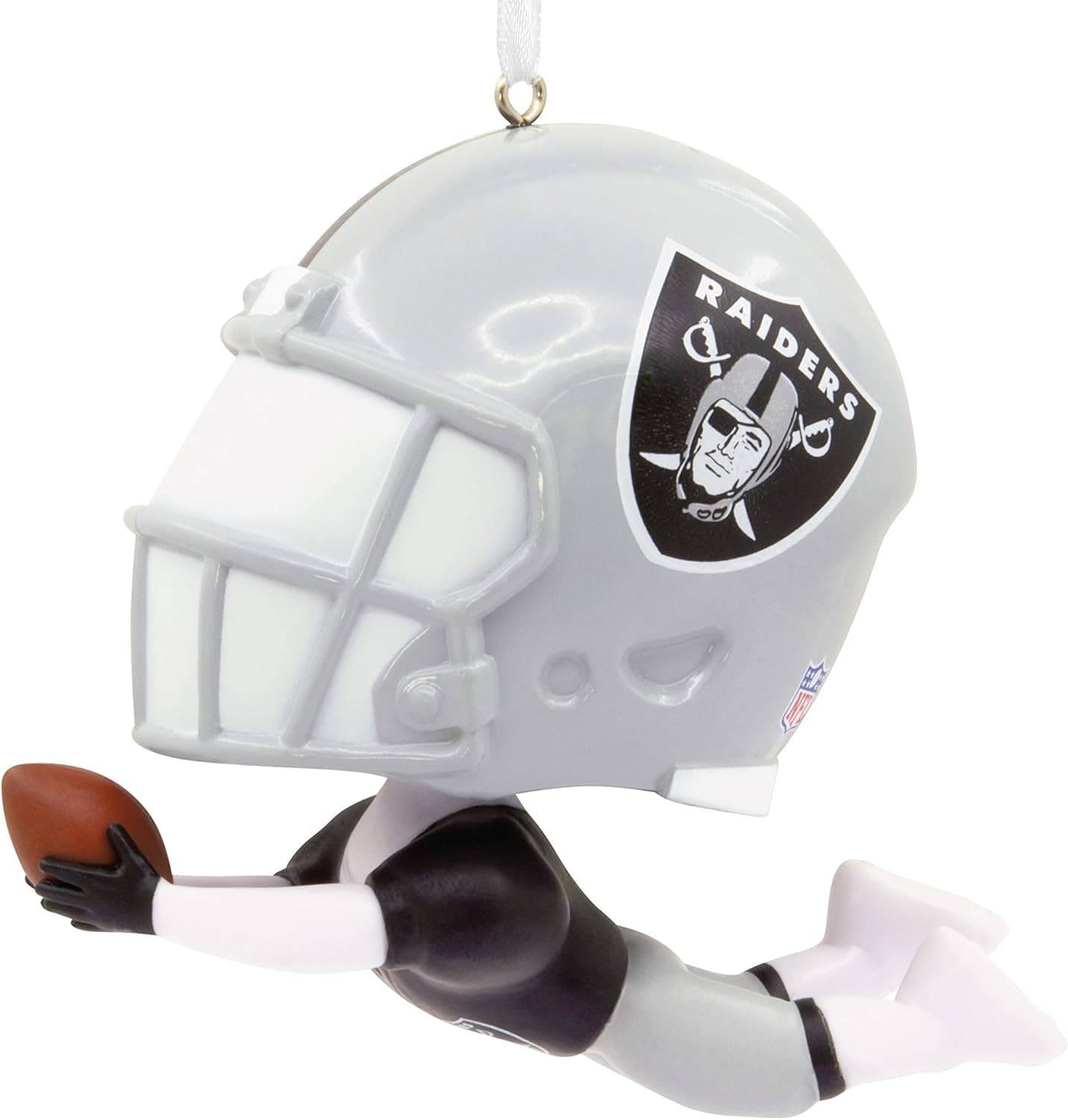 Get the Hallmark NFL Raiders Bouncing Buddy Ornament