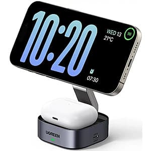 Charge Your iPhone and AirPods Wirelessly with This Magnetic Station for $16