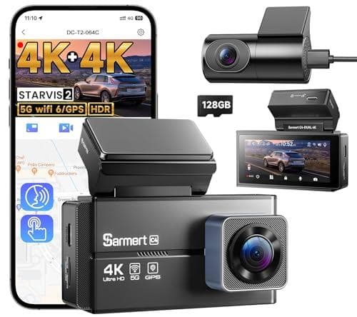 Sarmert C4 4K+ 4K Front & Rear Car Dash Cam Amazon