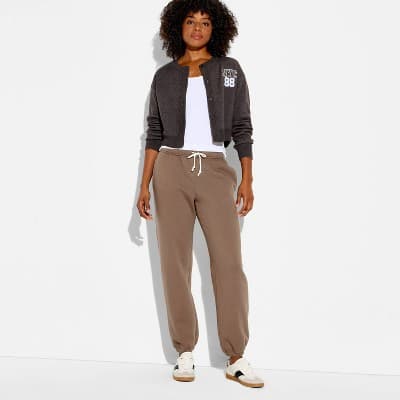 Women's Mid-Rise Baggy Jogger Pants - Wild Fable™ Espresso XXS