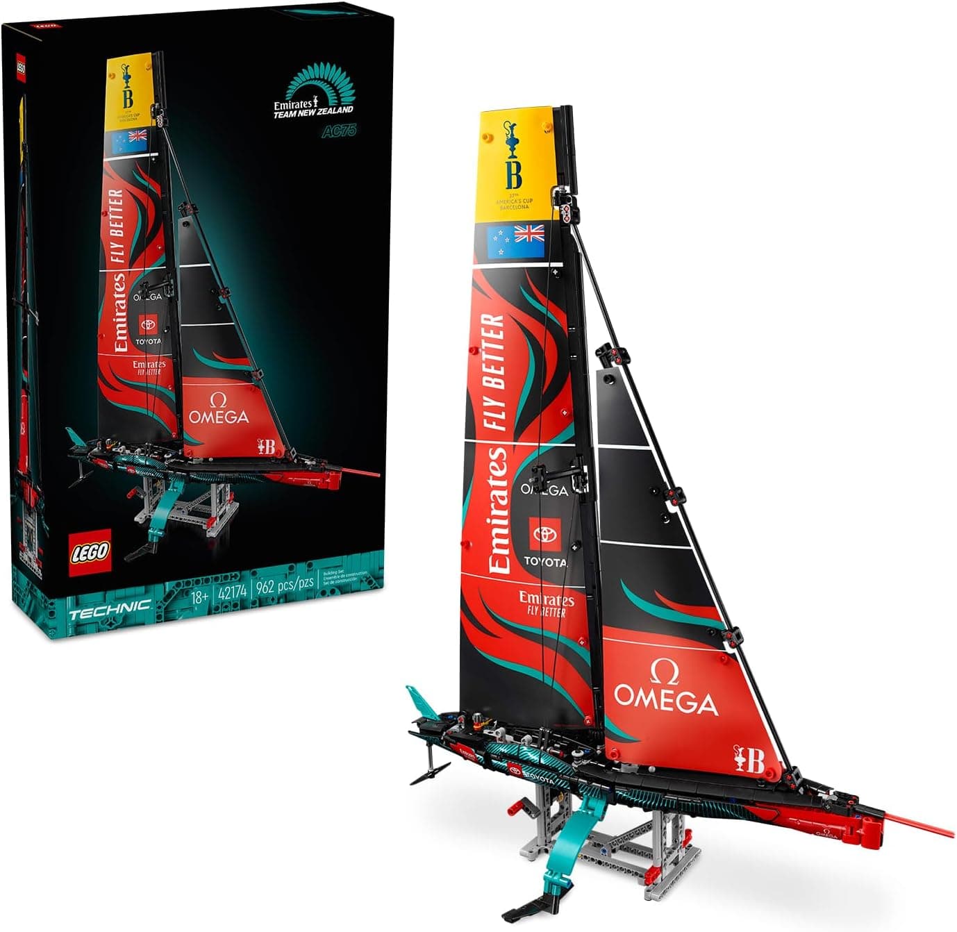 Sail to Victory with LEGO Technic Emirates Team New Zealand AC75
