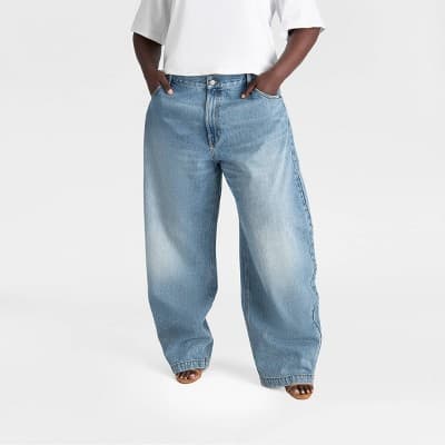 KBB by KAHLANA Women's Mid-Rise 'The Barrel Leg Jean' - Vintage Wash 20