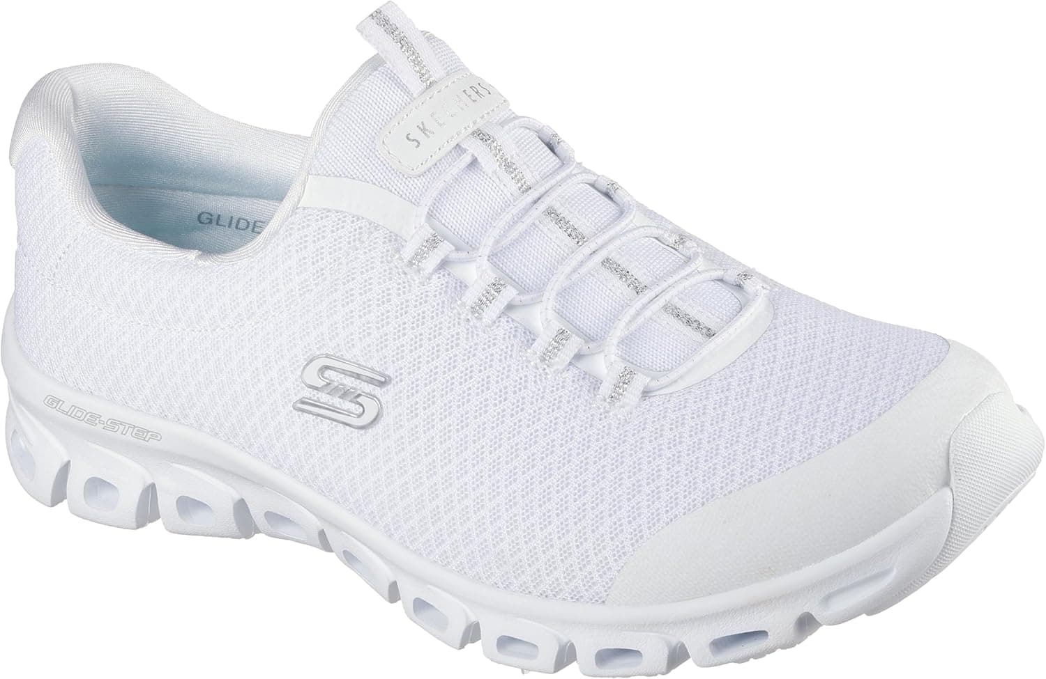Skechers Women's Slip-On Shoes - Resilience, White/Silver