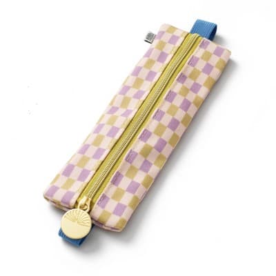 PAPIER Elastic fabric Pencil pouch 7.9"x2" Checkered