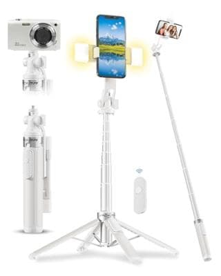 Half-Off Selfie Stick Tripod with Ring Light