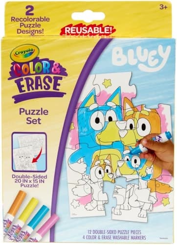 Crayola Color & Erase Bluey Puzzle Set
