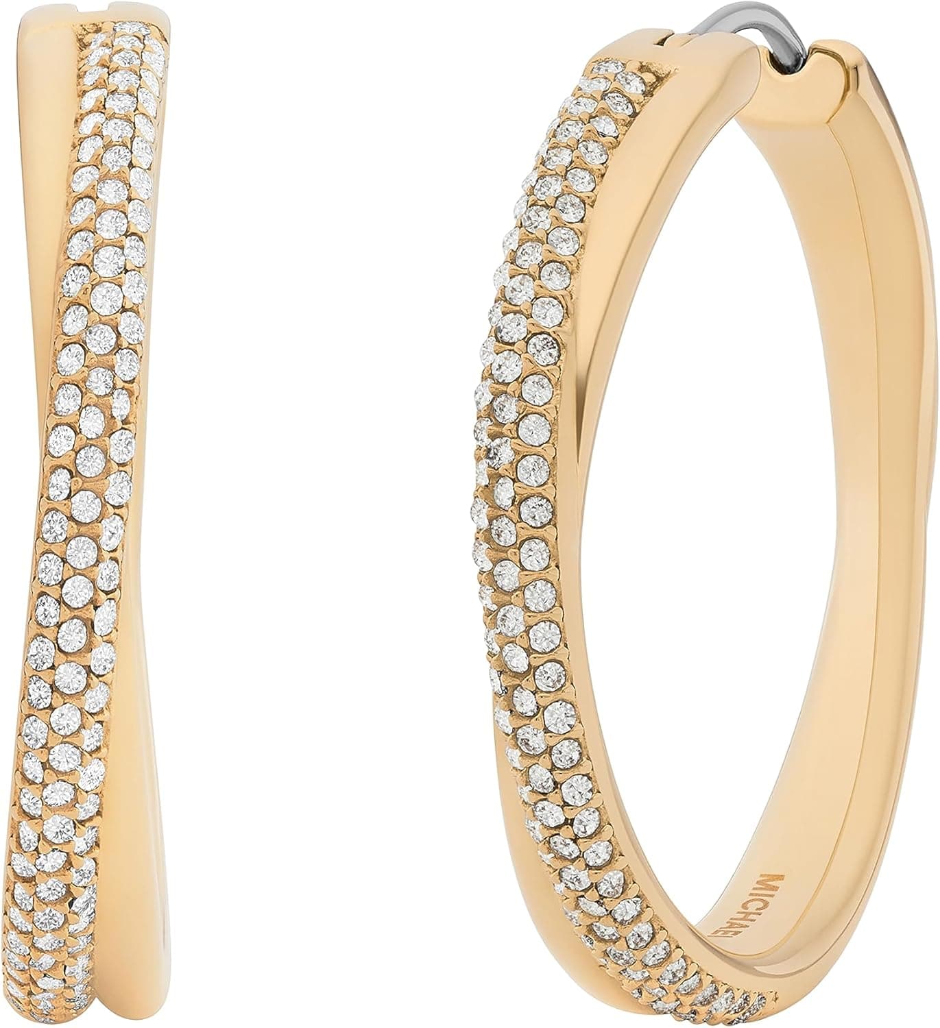 Michael Kors Hoop Earrings with Pavé Crystals