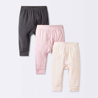 Baby Girls' 3pk Cotton Jogger Pants - Cloud Island™ Pink 12M