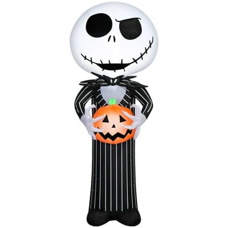 Halloween Airblown Yard Inflatables Jack Skellington Pumpkin 25.59 in x 22.44 in x 59.84 in 3.04 lb