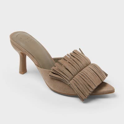 Women’s Lyra Heels with Memory Foam Insole – A New Day™ Taupe 6.5