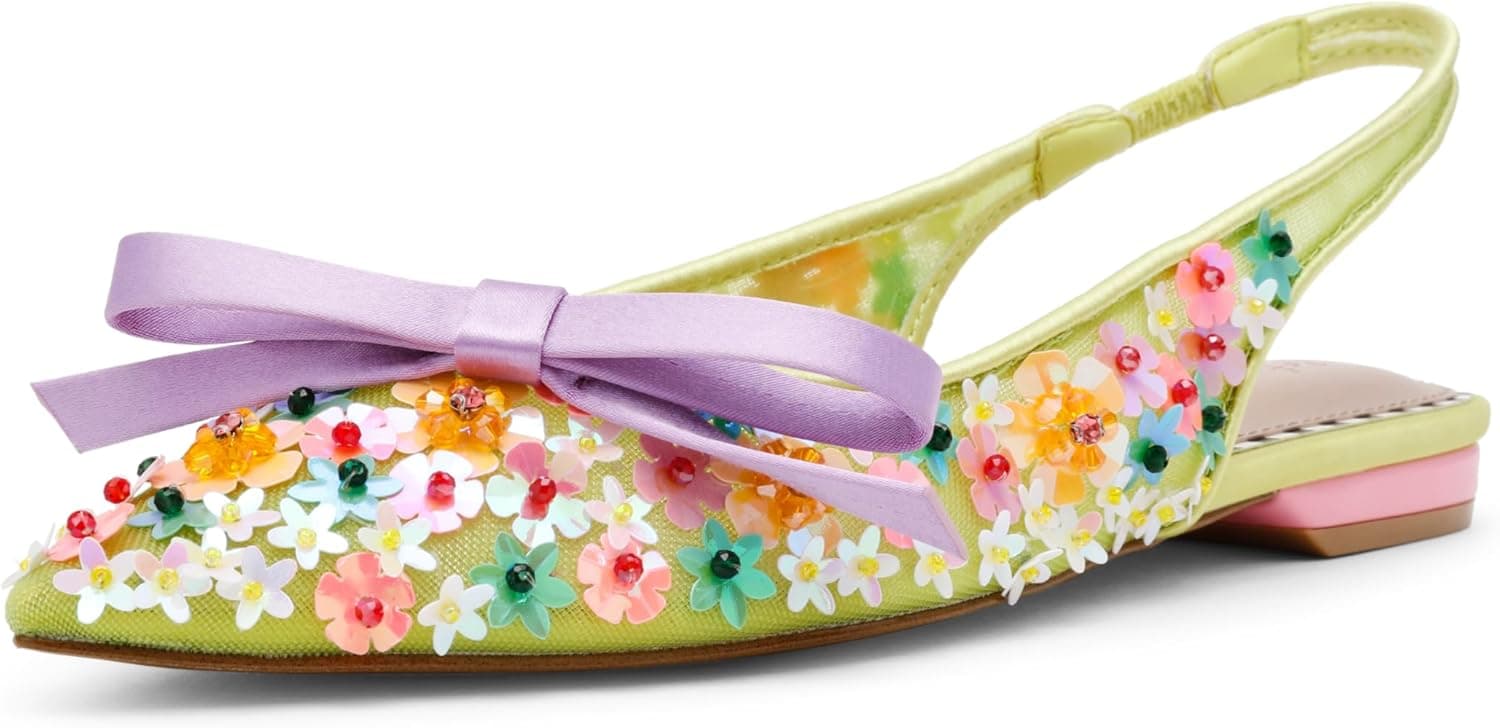 Betsey Johnson Blue Women's Laylah Sling-Back Flat - 58% Off