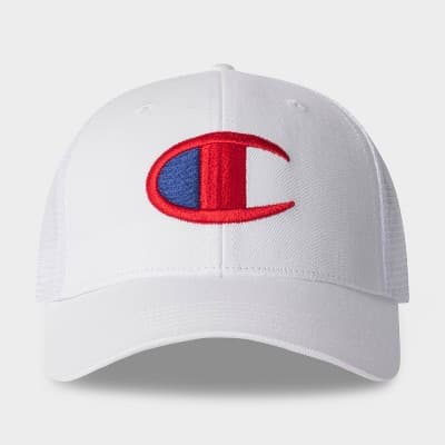 Champion Adult Logan Twill Trucker Hat - White