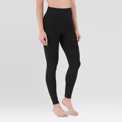 Wander by Hottotties Women's Velvet Lined Thermal Leggings - Black M