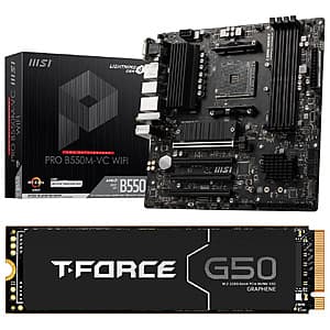 MSI PRO B550M-VC WIFI Motherboard + 512GB SSD