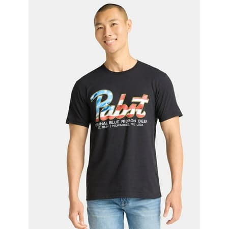 Pabst Blue Ribbon, Men's & Big Men's Graphic T-Shirt, Patriotic PBR, Sizes S-3XL