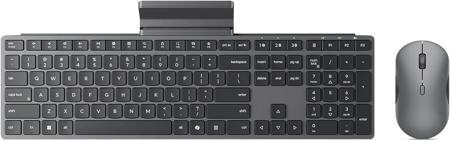 Lenovo 700 Wireless Keyboard & Mouse - Quiet, Long-Lasting