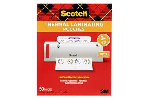 Laminate Documents with Scotch Thermal Pouches