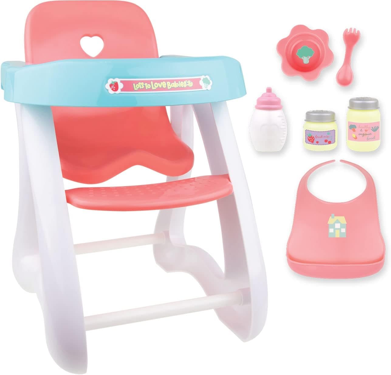 Doll High Chair with Easy Cleanup & Simple Assembly