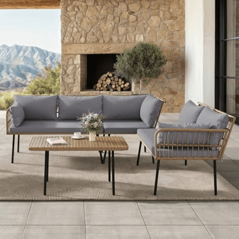 Comfy Modular Patio Sofa Set - $90