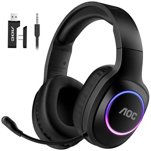 AOC Wireless Gaming Headset for PS5, Switch, and PC