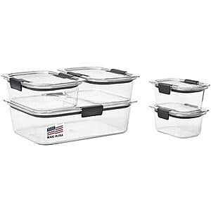 10-Piece Rubbermaid Brilliance Tritan Food Storage Containers for $16.80